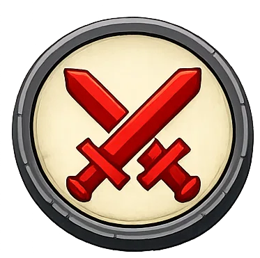 Battle icon representing combat and hunting